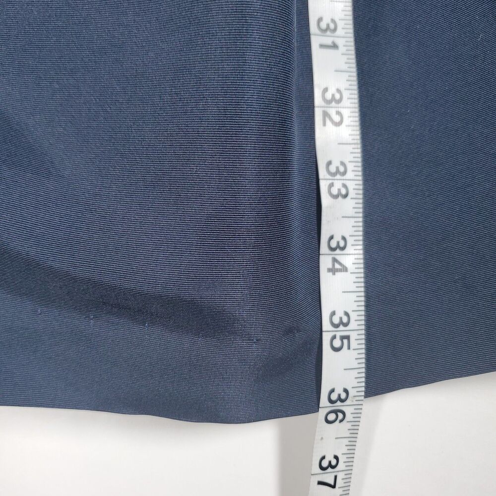Chloe & Reese Women's Dress Size 2 Navy Blue 100% Silk Taffeta Peplum Lined - Picture 9 of 9